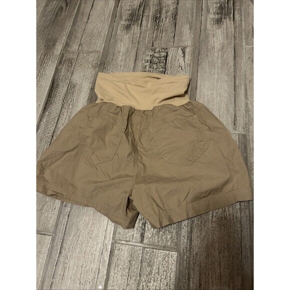 Motherhood Maternity Women’s Taupe Shorts Size Large Secret Fit Body /Pockets - Picture 7 of 7